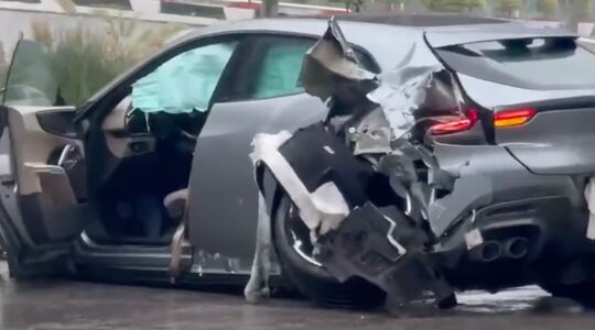 Ferrari Purosangue crash