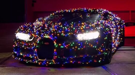 Bugatti Chiron kerstlichtjes