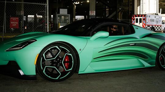 De groene Maserati MC20 van basketballer James Harden