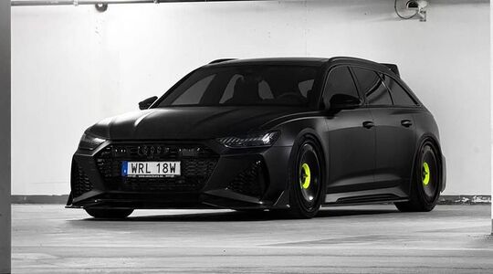 De Audi RS6 DTM van Jon Olsson die te koop staat