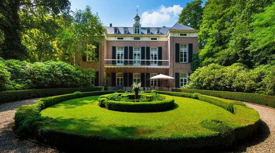 Een buitenaanzicht van landgoed Russendaal in gemeente Land van Cuijk in Brabant