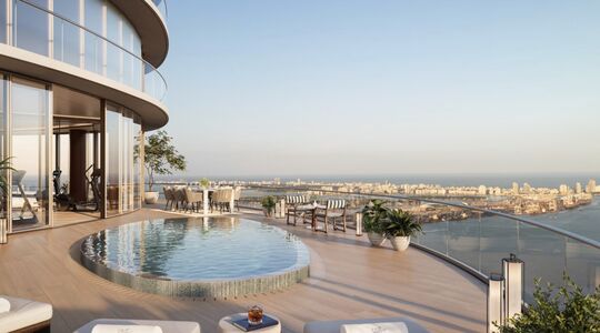 Uitzicht vanaf het nieuwe appartement van Lionel Messi in de Cipriani Residences-toren in Miami