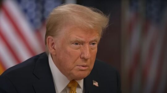 Donald Trump, de president van de Verenigde Staten, tijdens een interview met NBC News