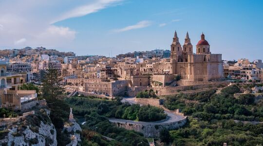 Een uitzicht op Malta