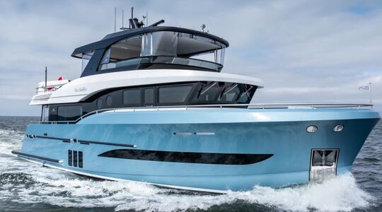 De Ocean Explorer van Steeler Yachts vaart over de Noordzee