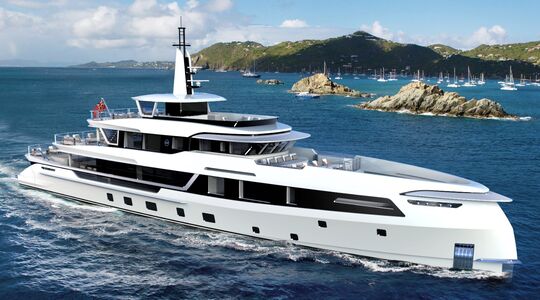 Het nieuwe GTT 170-superjacht van de scheepsbouwer Dynamiq