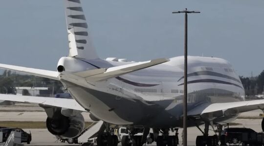 De Boeing 747-privéjet die voor de Amerikaanse president Donald Trump bestemd zou zijn