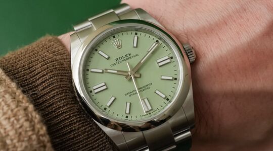 De waarde van de nieuwe Rolex Oyster Perpetual ‘Pistachio’ is nu al verdrievoudigd