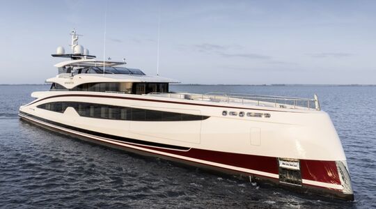 Het superjacht Sparta, het grootste stalen superjacht van Heesen Yachts ooit