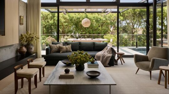 De living van de villa van Maria Sharapova