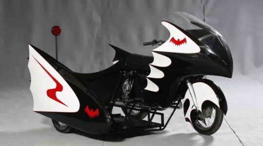 De replica van de Bat-Cycle