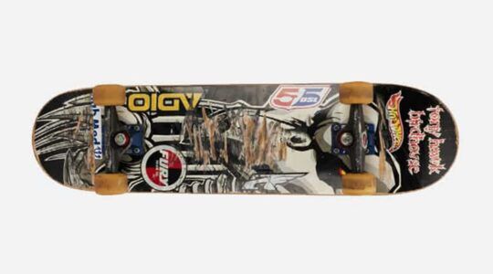 Het skateboard dat recentelijk werd geveild