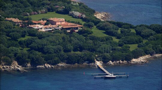 De villa van Silvio Berlusconi op Sardinië
