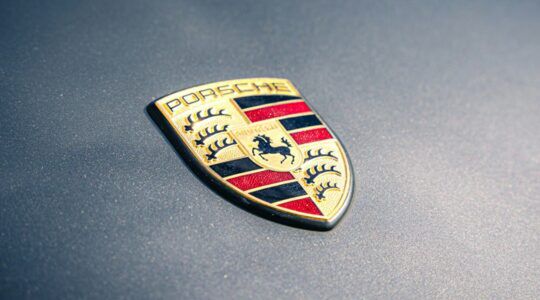 Het logo van Porsche