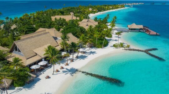Het luxe resort op de Malediven