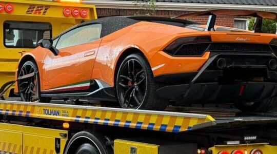 De in beslag genomen Lamborghini