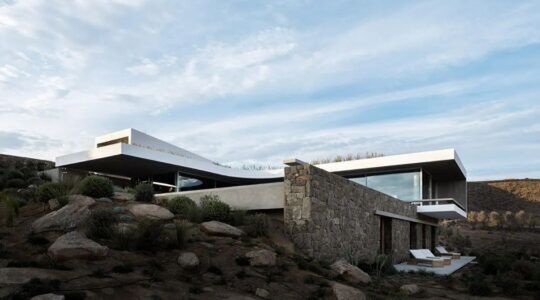 De villa op een klif op Mykonos