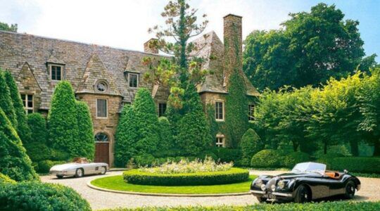 De voorzijde van de villa van Ralph Lauren