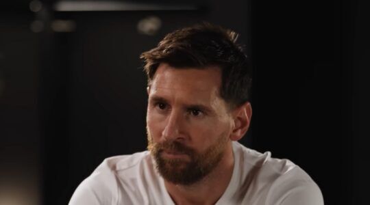 Lionel Messi tijdens een interview
