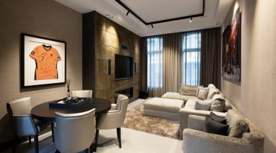 Het appartement van Steven Bergwijn aan de P.C. Hooftstraat in Amsterdam