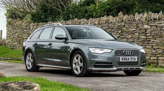 De voorzijde van de Audi A6 Allroad van King Charles