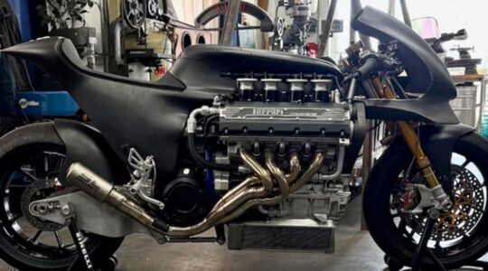 De motorfiets met een Ferrari-motor