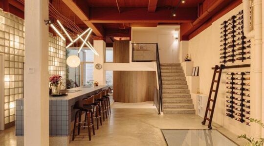 De binnenzijde van de loft in Rotterdam