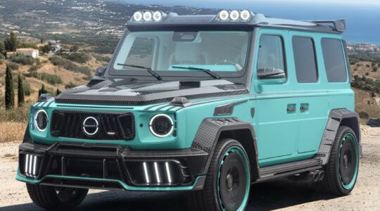 De voorzijde van de Mercedes G-Klasse MANSORY