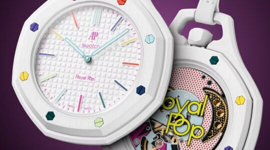 Het horloge van Audemars Piguet en Swatch
