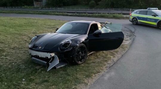 De in Duitsland achtergelaten Porsche