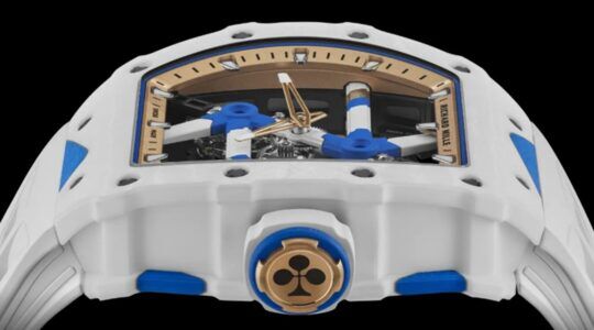 De zijkant van het nieuwe Richard Mille-horloge
