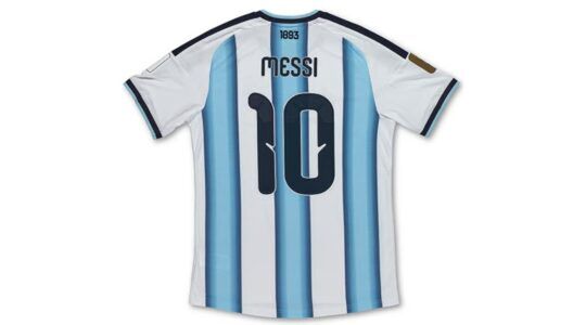 Eén van de shirts die verkocht zal worden tijdens de WK-veiling van de FIFA