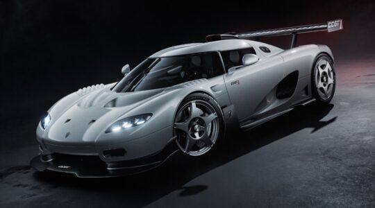 De voorzijde van de nieuwe Koenigsegg CCGT1