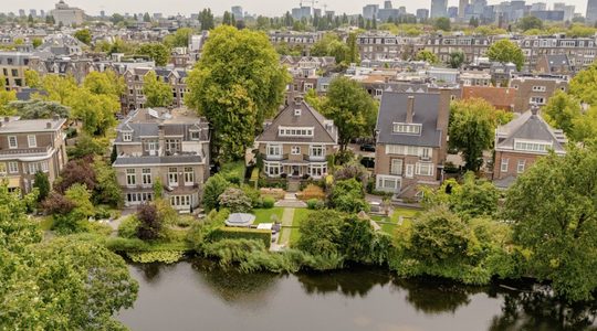 De stadsvilla aan het Vondelpark in Amsterdam